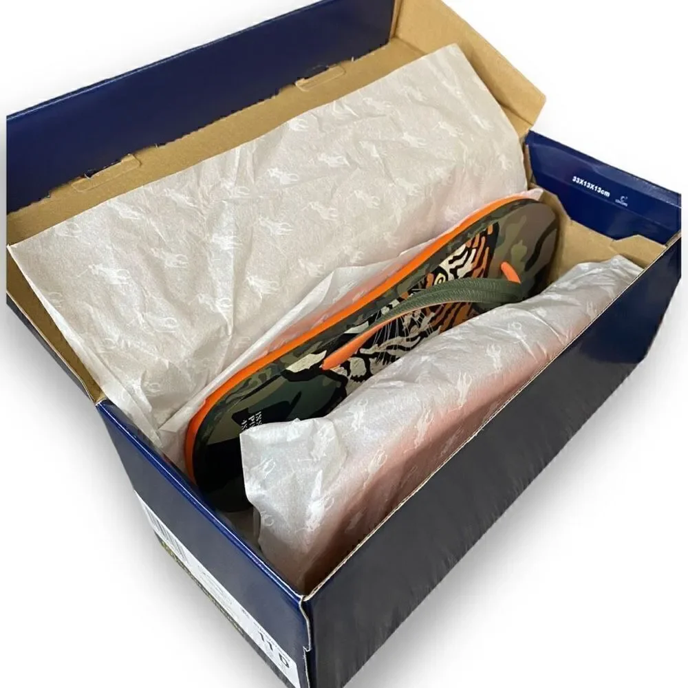 Polo Ralph Lauren Whitlebury II Tiger Camo Print Flip Flop Sandals Mens size 11